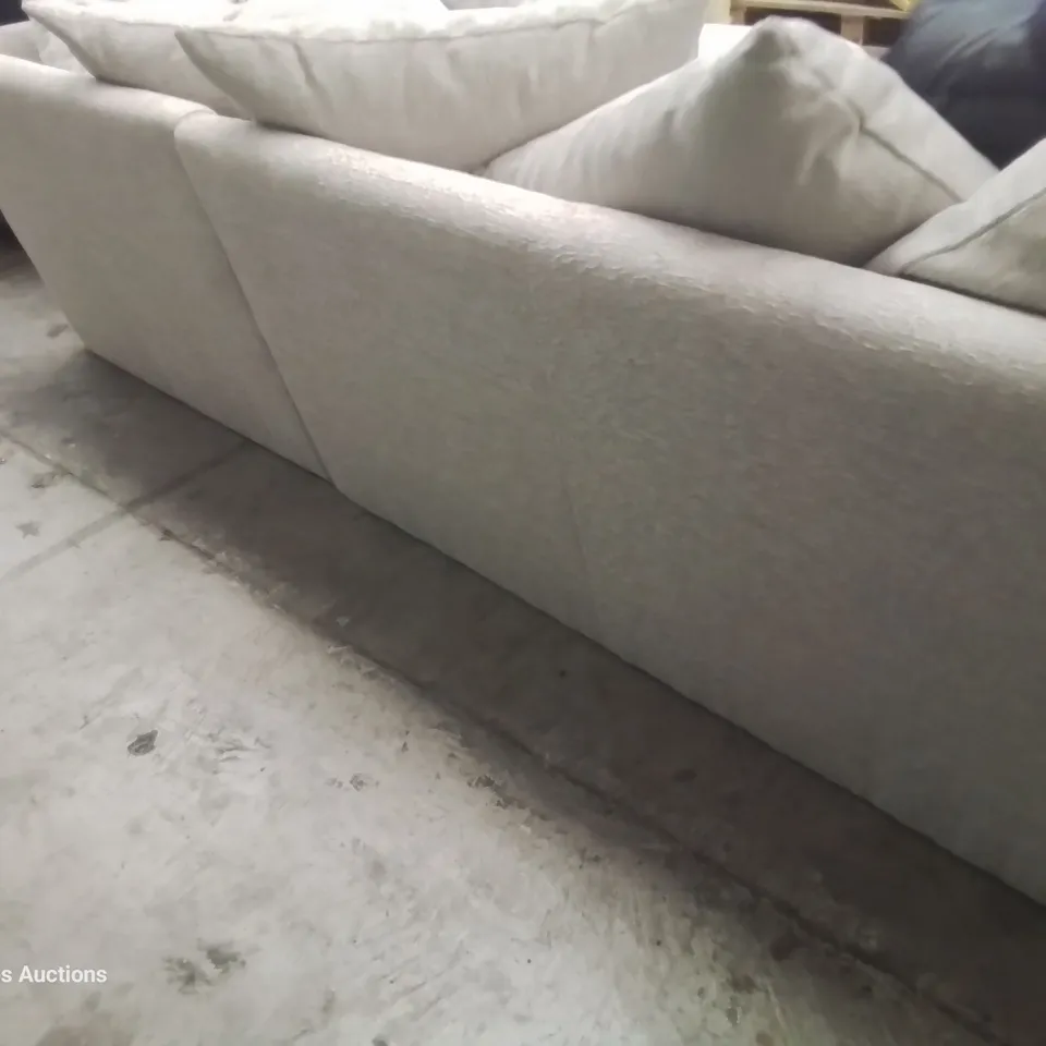 DESIGNER CHAISE SOFA CREAM FABRIC 