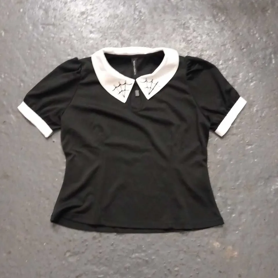 7 ASSORTED HELL BUNNY AND BANNED ALTERNATIVE TOPS IN ASSORTED SIZES