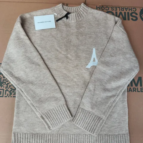 MANIΓRE DE VOIR LONG SLEEVE JUMPER IN SAND SIZE XXS