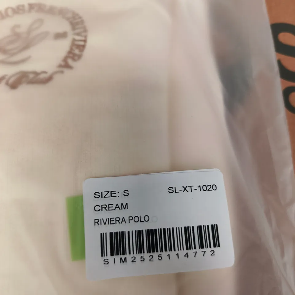SIMMI STUDIOS RIVIERA POLO SHIRT – CREAM – SIZE S