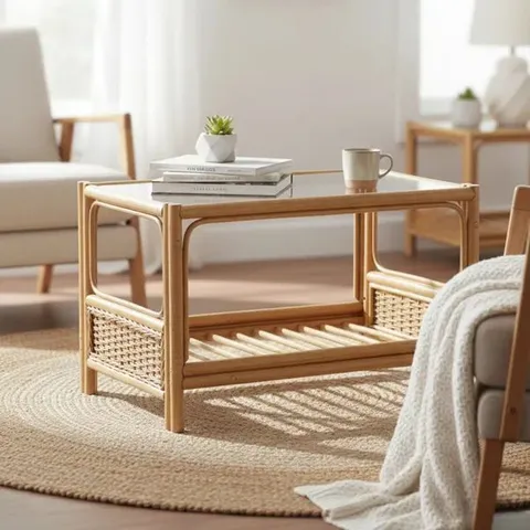 BOXED DESSER VALE RATTAN COFFEE TABLE