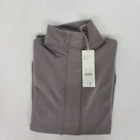 OYSHO BREATHABLE SOFT TOUCH LONG SLEEVE JACKET IN GREY SIZE MEDIUM