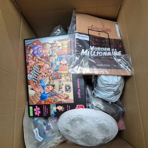 LARGE BOX OF ASSORTED TOYS AND GAMES