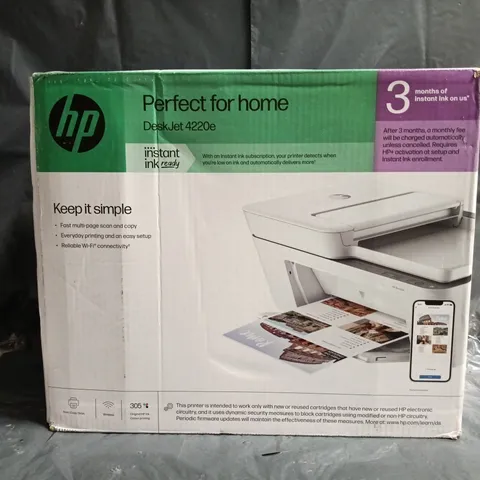 BOXED DESKJET 4220E PRINTER WHITE