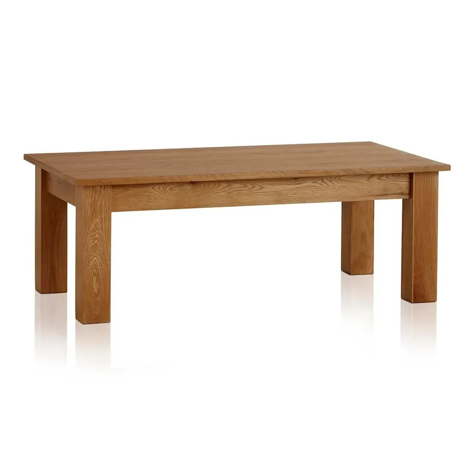 BOXED OAK FURNITURE LAND NATURAL SOLID OAK MINIMALISTIC COFFEE TABLE RRP £169.99