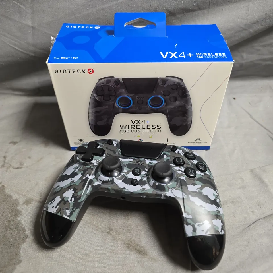 BOXED GIOTECK VX4+ WIRELESS RGB CONTROLLER FOR PS4/PC