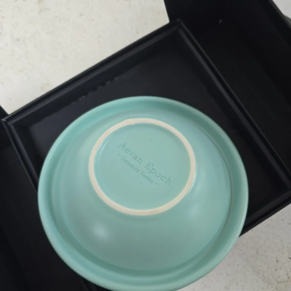 TURQUOISE CERAMIC PLATE – BOXED (AEVAN EPOCH CERAMICS SERIES)