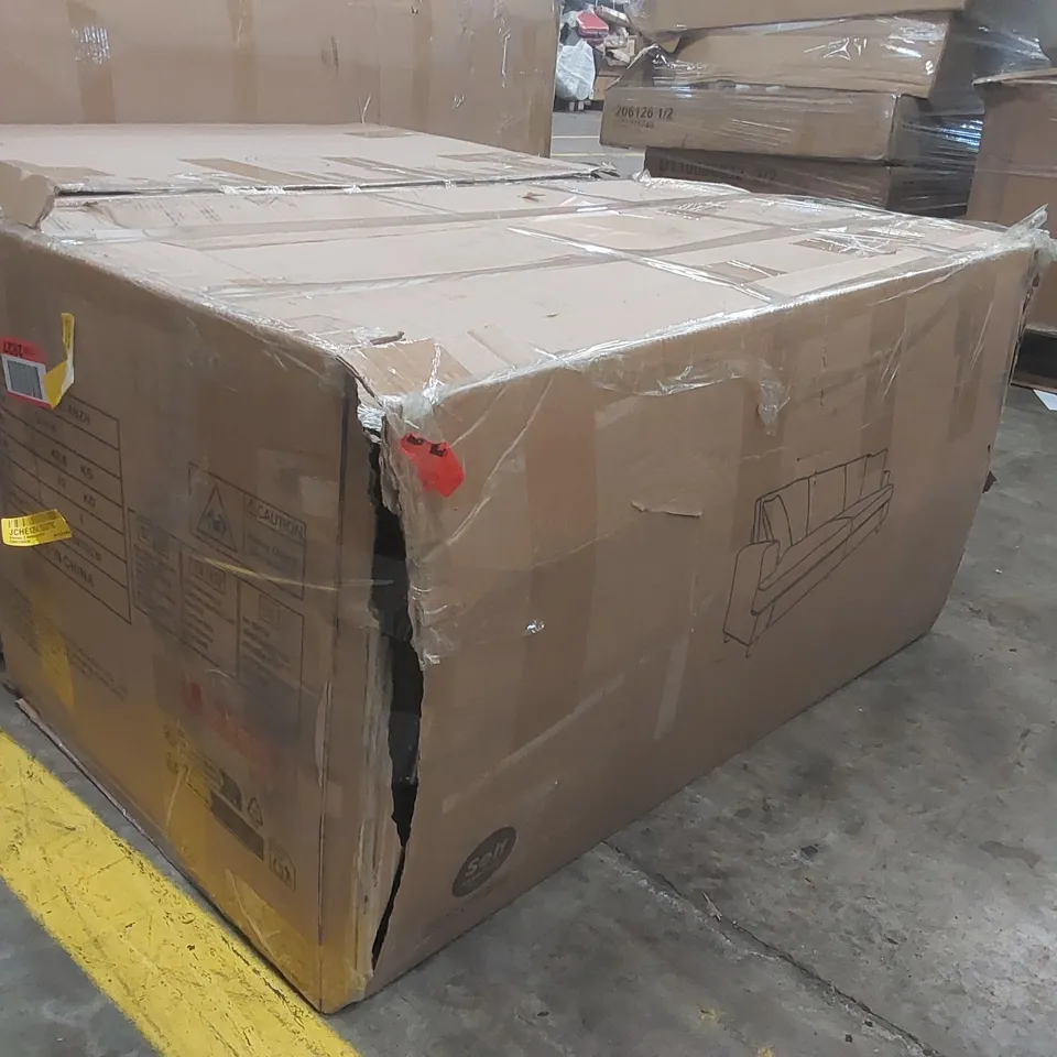 BOXED QUALITY DESIGNER ALEXEIS 3 SEATER CORDUROY SOFA - BLACK