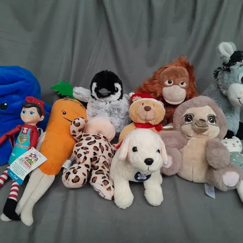 BOX OF ASSORTED PLUSH SOFT TEDDIES