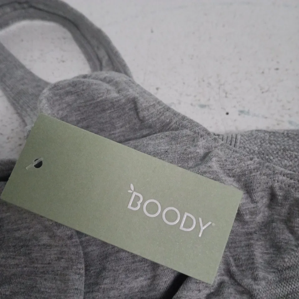 BOODY SHAPER CROP BRA – LIGHT GREY MARL – SIZE L