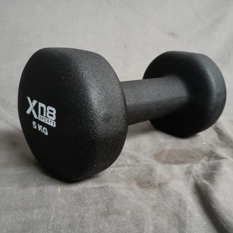 XN8 SPORTS 5KG HEXAGON DUMBBELL IN BLACK
