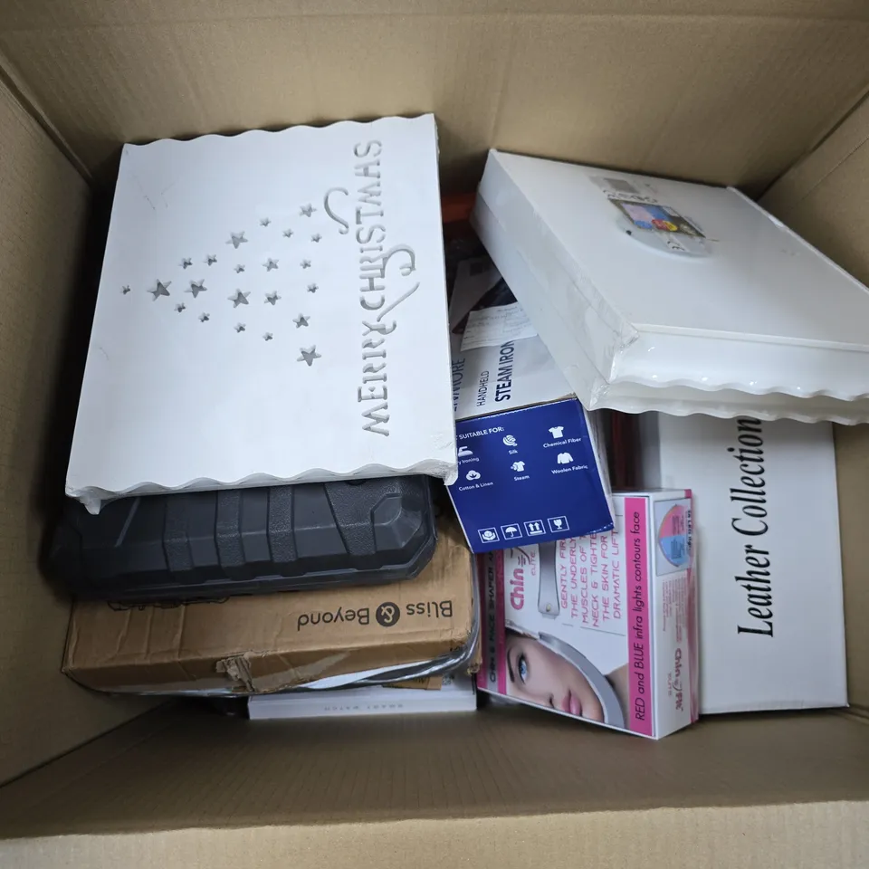 APPROXIMATELY 15 ASSORTED ITEMS TO INCLUDE HANDHELD STEAM IRON, CHIN & FACE TONER, CORDLESS ELECTRIC DRILL, ETC - COLLECTION ONLY