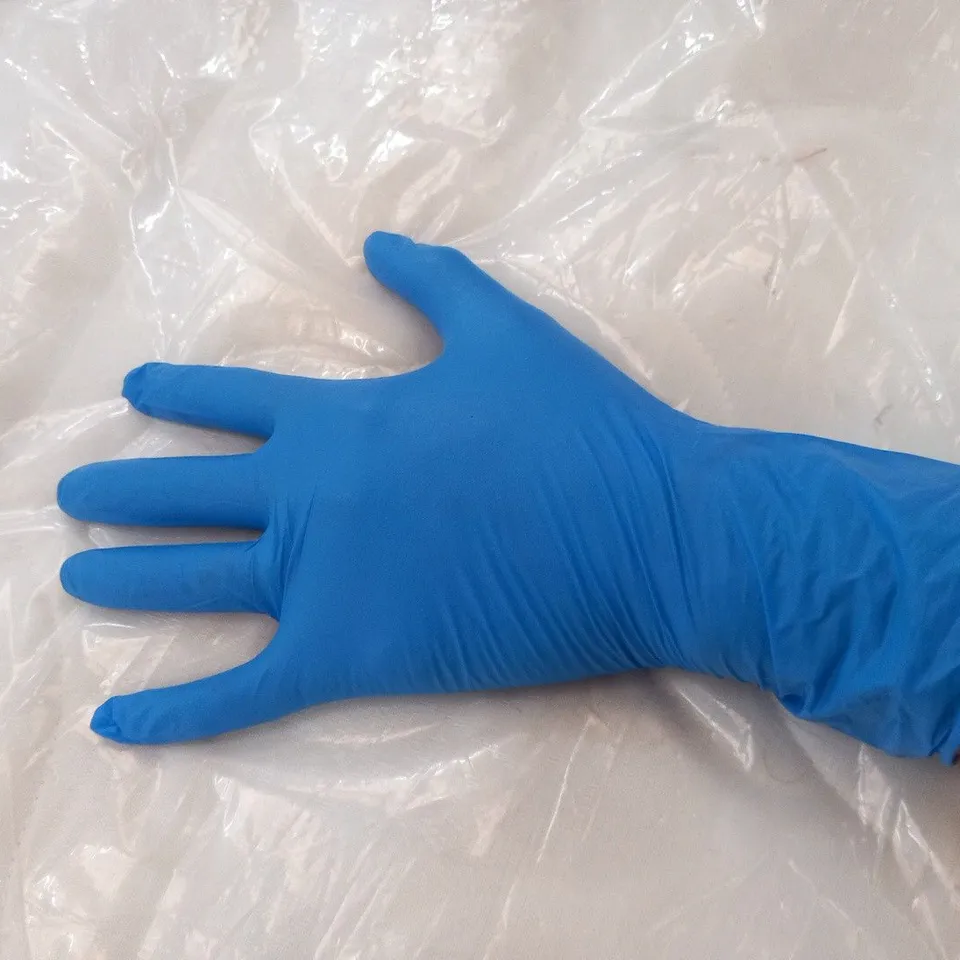 APPROXIMATELY 12 BOXES OF 1000 UNISPACE HEALTH MEDIUM BLUE NITRILE LONG CUFF EXAMINATION GLOVES (APPROXIMATELY 12,000 PAIRS IN TOTAL)