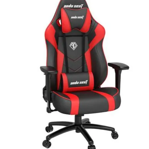 BOXED ANDASEAT DARK DEMON PREMIUM GAMING CHAIR - RED & BLACK