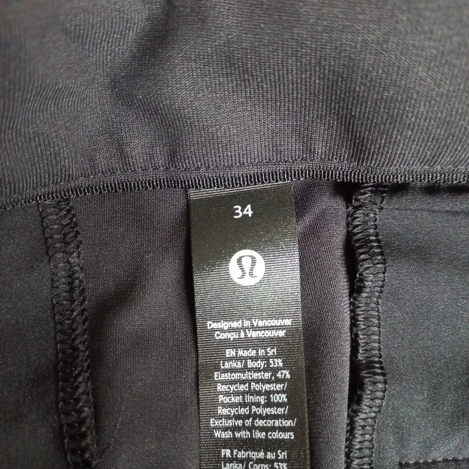 LULULEMON ABC SLIM-FIT TROUSER WARPSTREME – BLACK, UK 34, 28IN INSEAM