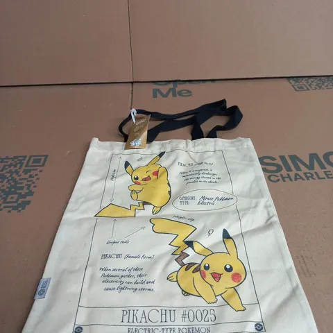 POKEMON NATURAL HISTORY MUSEUM PIKACHU TOTE BAG TAGGED