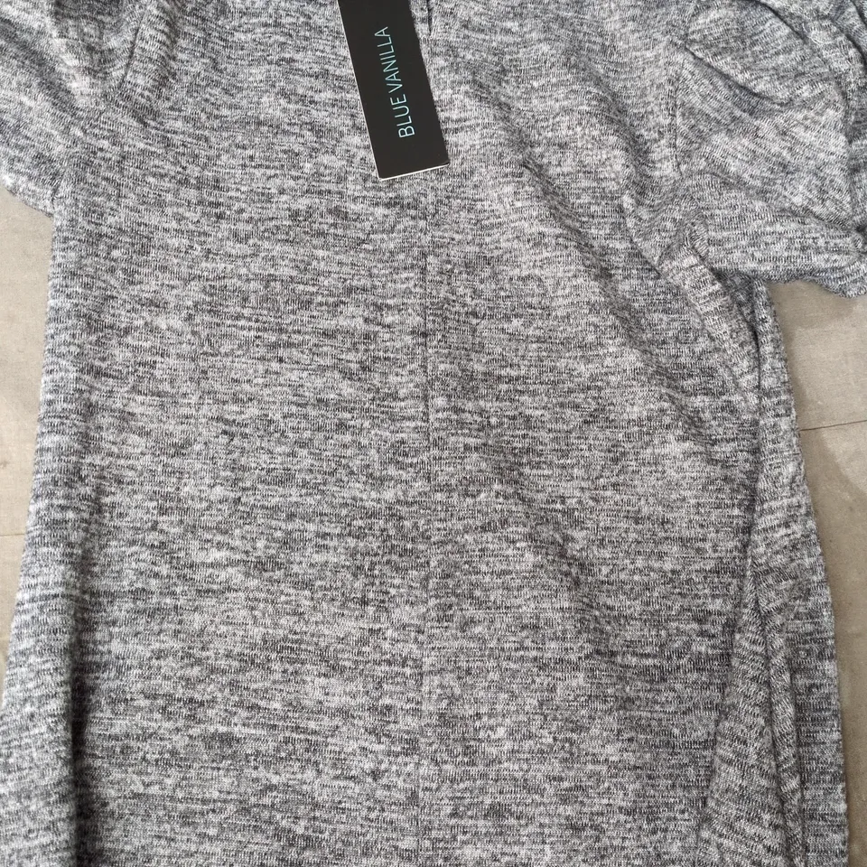 BLUE VANILLA SMOCK DRESS IN CHARCOAL SIZE UK MEDIUM