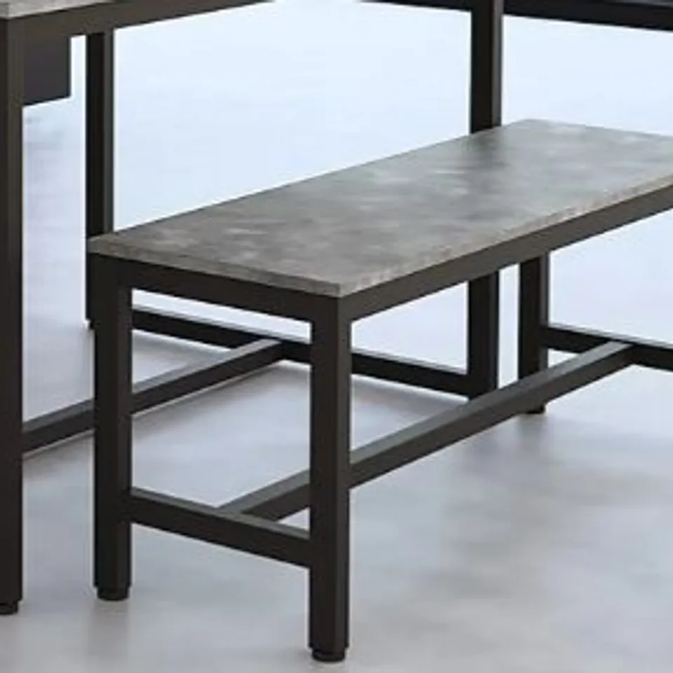 BRAND NEW BOXED AVENUE INDUSTRIAL GREY WOOD DINING BENCH