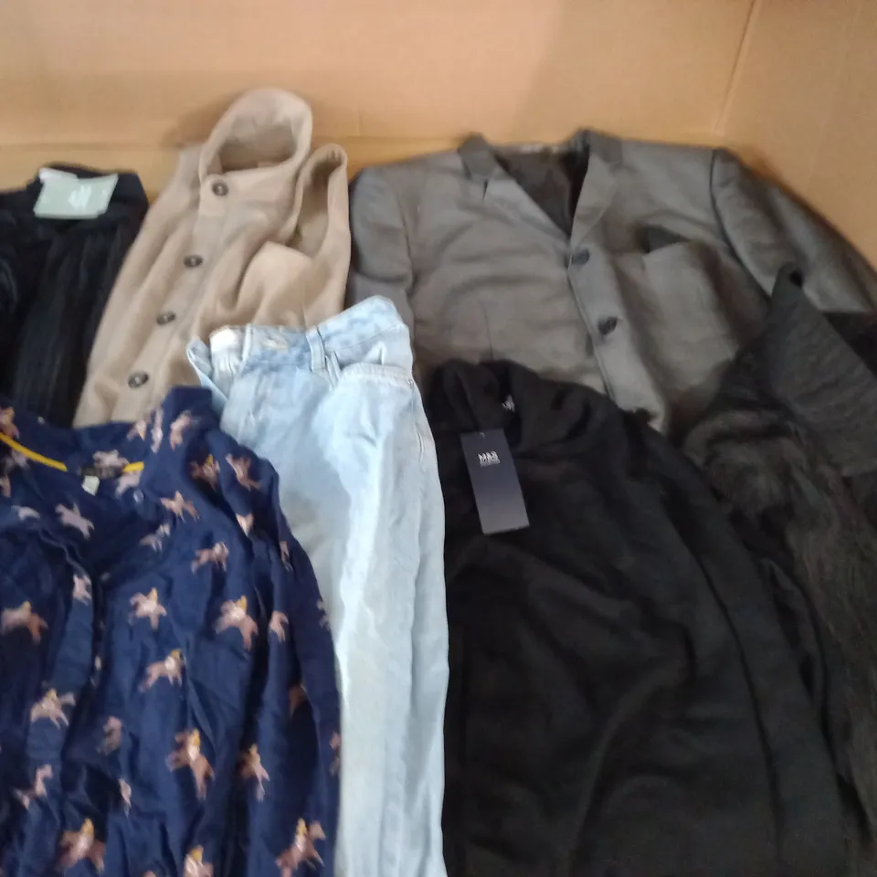 LARGE QUANTITY OF ASSORTED CLOTHING ITEMS TO INCLUDE H&M, JOUES AND SHEIN