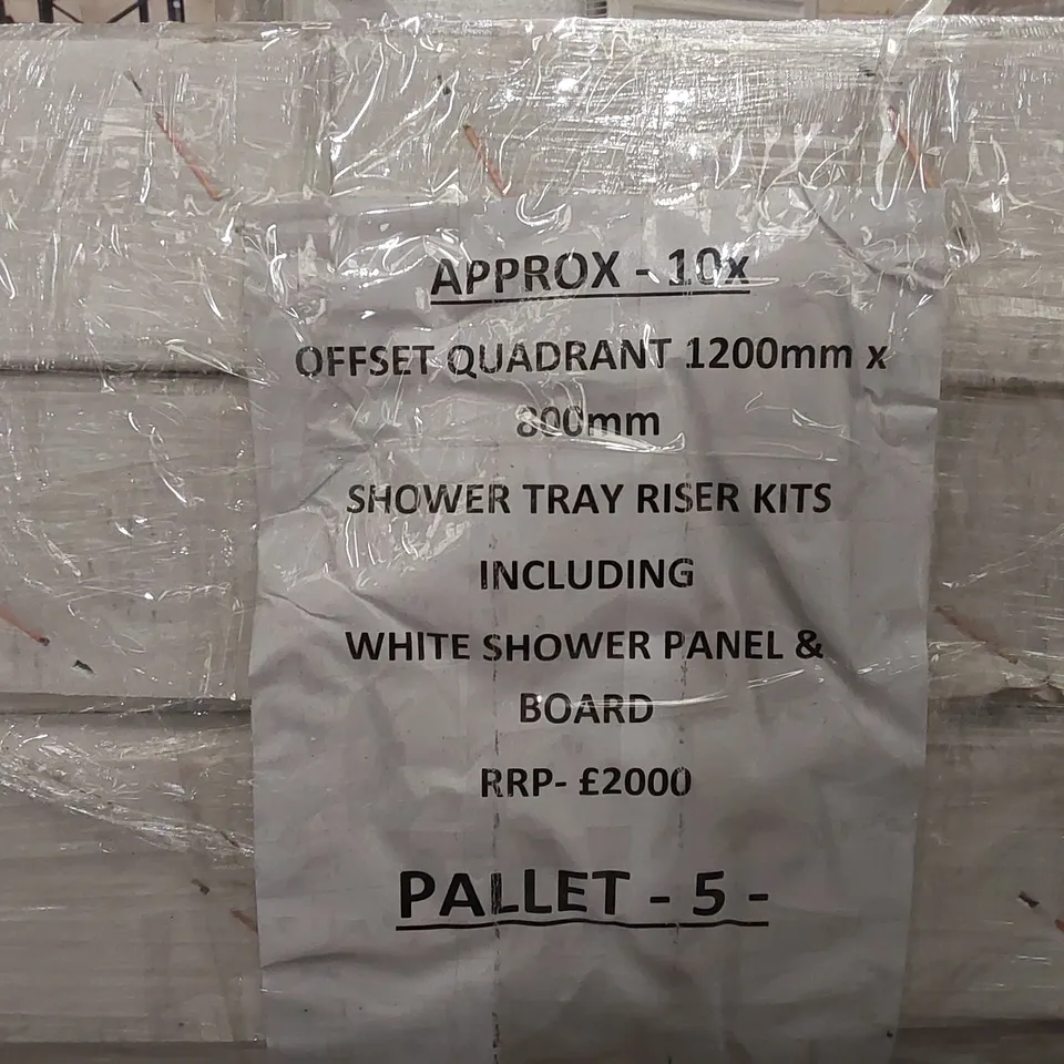 PALLET OF APPROXIMATELY 10x SHOWER RISER KITS