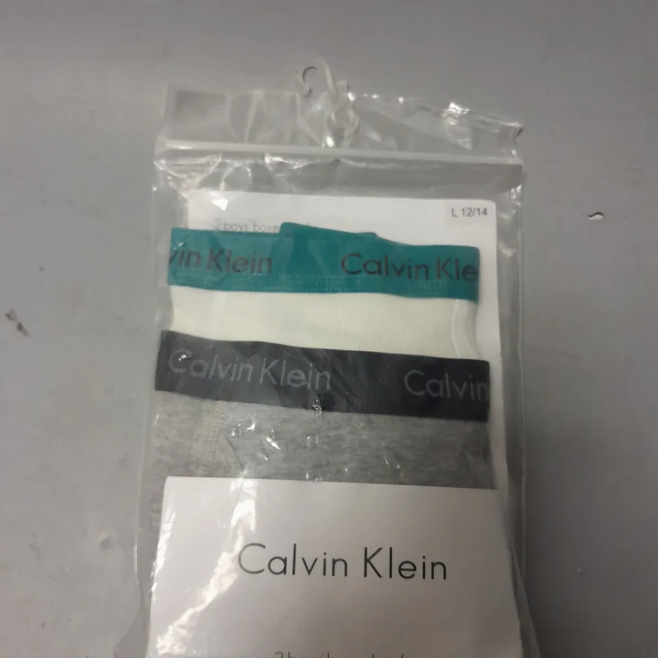 SEALED CALVIN KLEIN 2 BOYS BOXER BREIFS - 12/14 YEARS