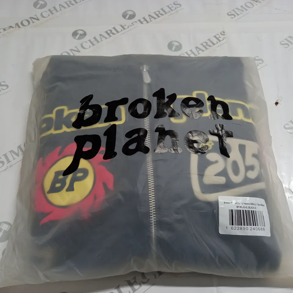 BROKEN PLANET ZIP UP HOODIE - SMALL