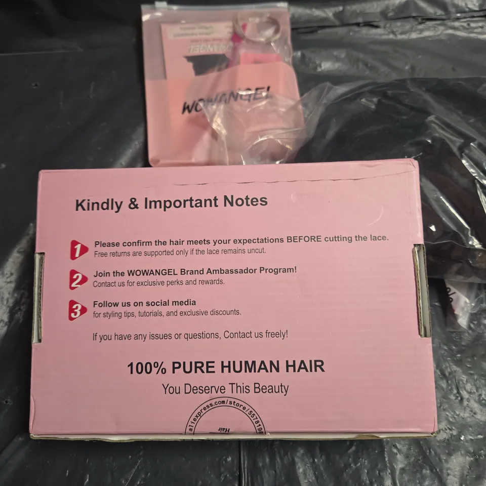 WOWANGEL 100% PURE HUMAN HAIR LACE WIG – CELEBRITY SERIES, DARK BROWN, LONG WAVES