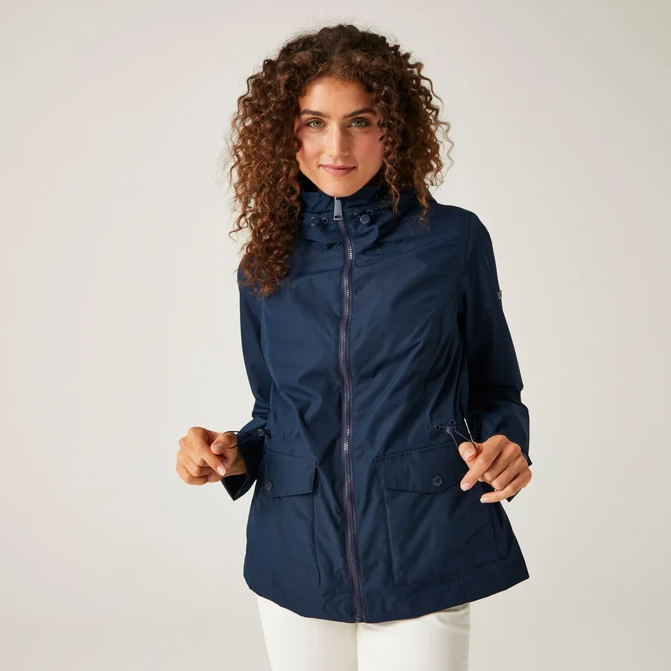 BRAND NEW REGATTA NAVASSA WOMENS WATERPROOF JACKET IN NAVY - SIZE 8