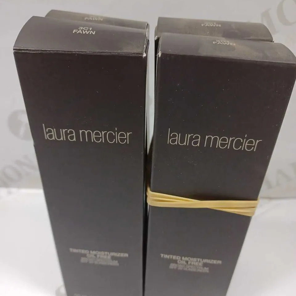 LOT OF 4 X 50ML LAURA MERCIER TINTED MOISTURIZER SPF20 OIL FREE - FAWN