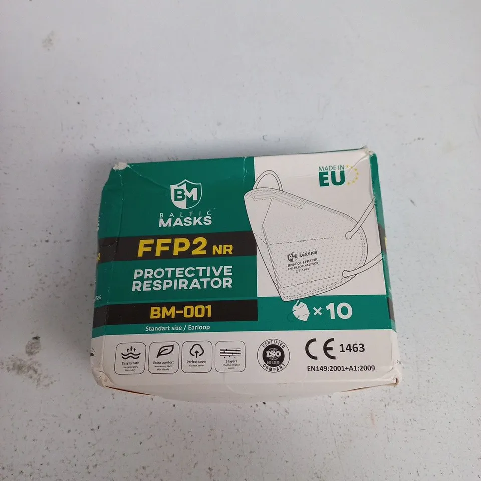 BALTIC MASKS FFP2 NR PROTECTIVE RESPIRATOR BM-001 – PACK OF 10