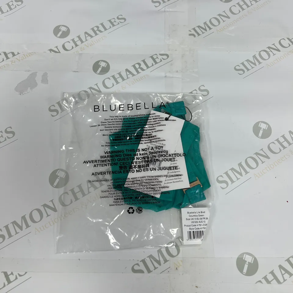BLUEBELLA LILLIA BRIEF IN COLUMBIA GREEN SIZE 10