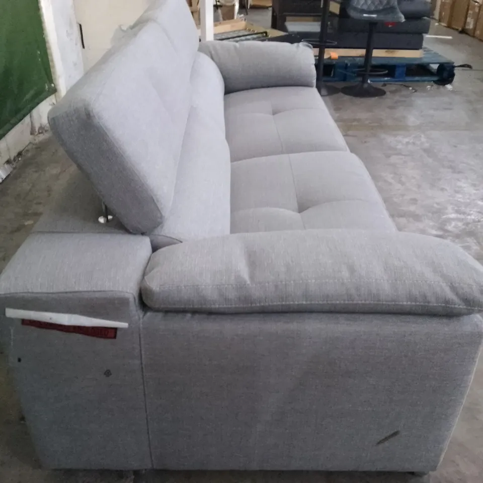 QUALITY DESIGNER 2PCS 4 SEATER SOFA - GREY FABRIC 