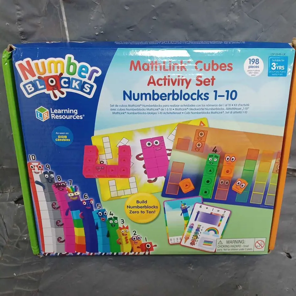 BOXED NUMBER BLOCKS MATHLINK CUBS ACTIVITY SET