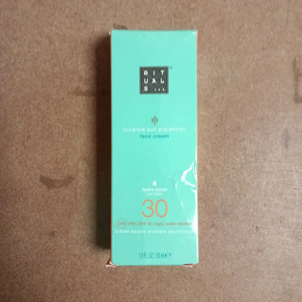 boxed rituals invisible sun protection face cream spf 30 (50ml)