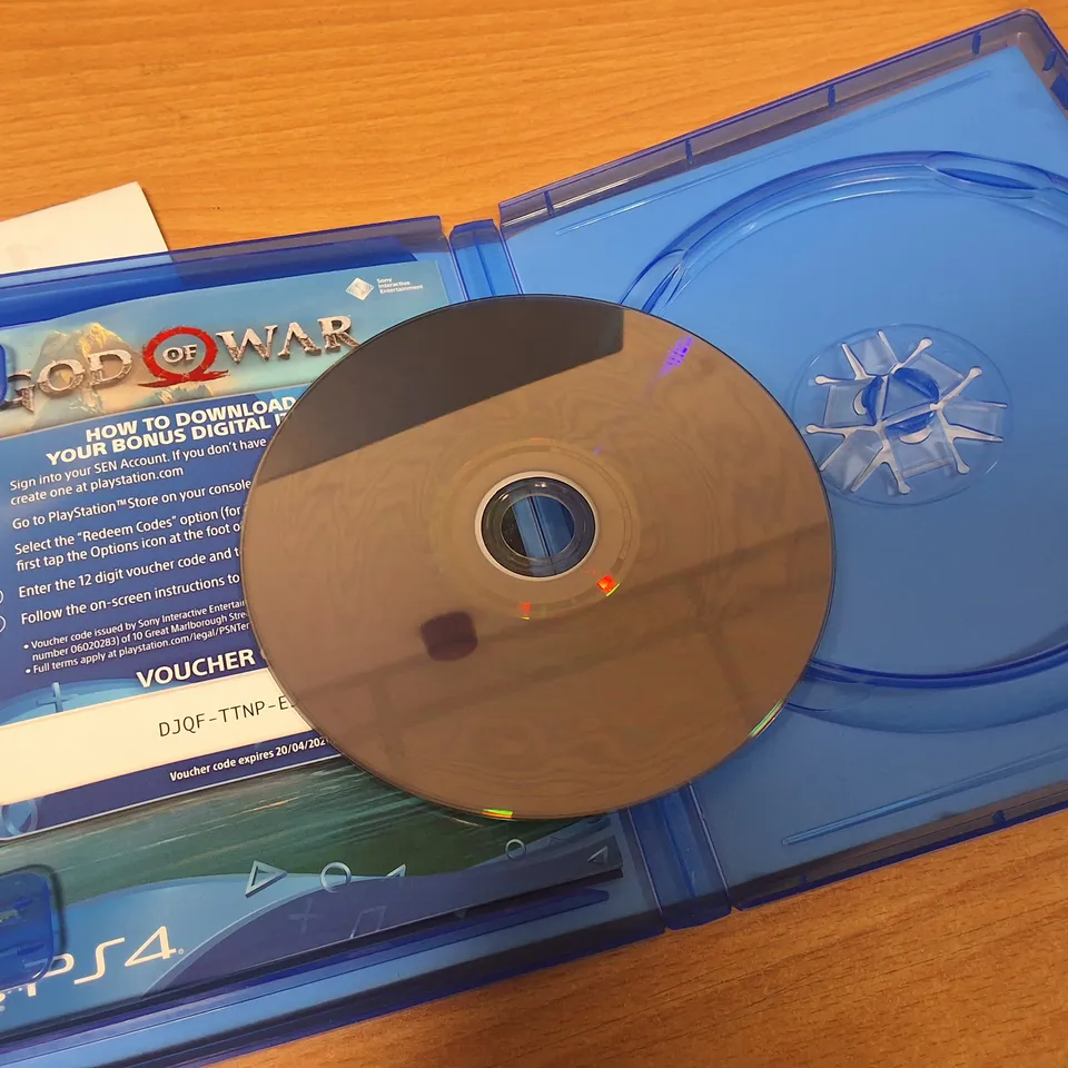 BOXED PLAYSTATION 4 PRO GOD OF WAR LIMITED EDITION 1TB CONSOLE IN GREY WITH 2 GAMES - CUH-7116B