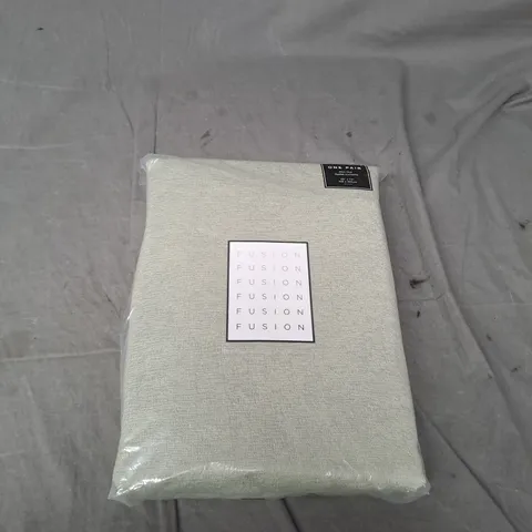 BAGGED FUSION ONE PAIR DIM OUT EYELET CURTAINS IN GREEN (66x72")