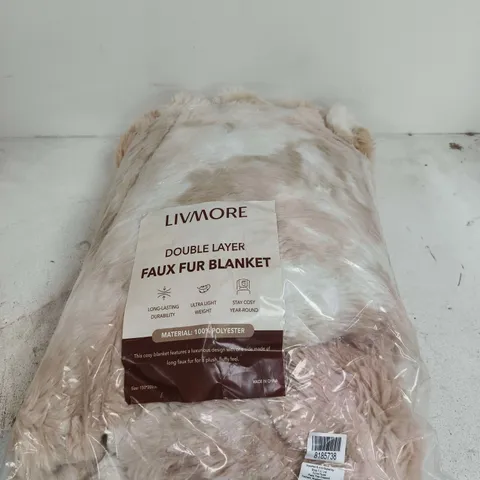 LIVMORE DOUBLE LAYER FAUX FUR BLANKET – 150X200 CM