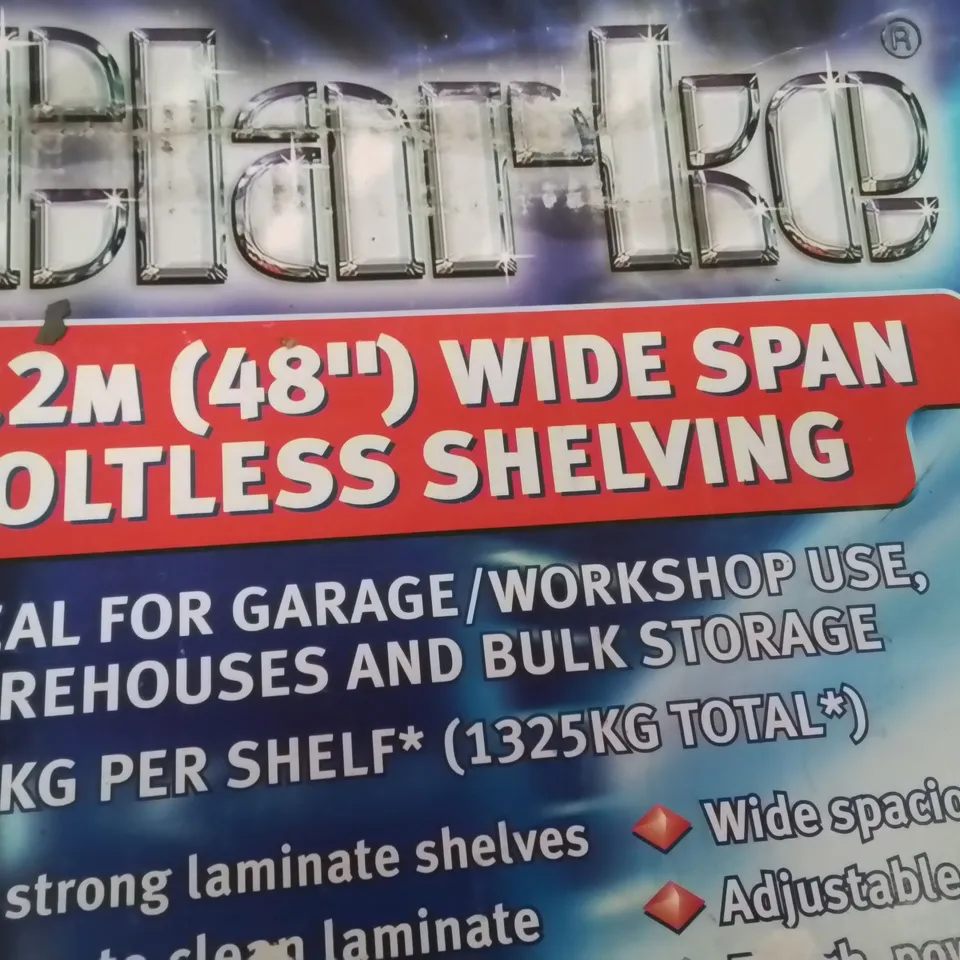 BOXED CLARKE 1.2M WIDE BOLTLESS SHELVING UNIT 