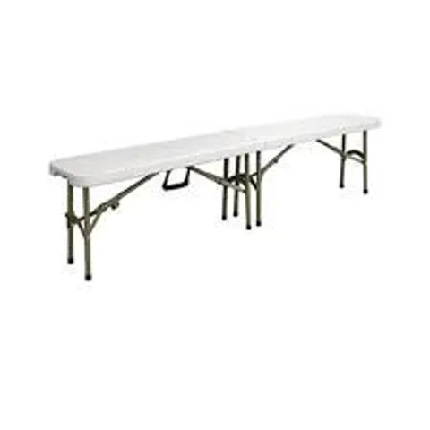 BOXED 6FT FOLDING BENCH SET WHITE