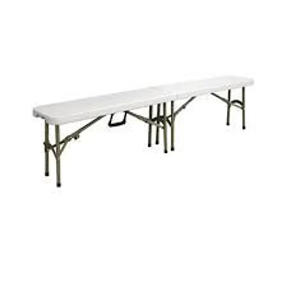 BOXED 6FT FOLDING BENCH SET WHITE