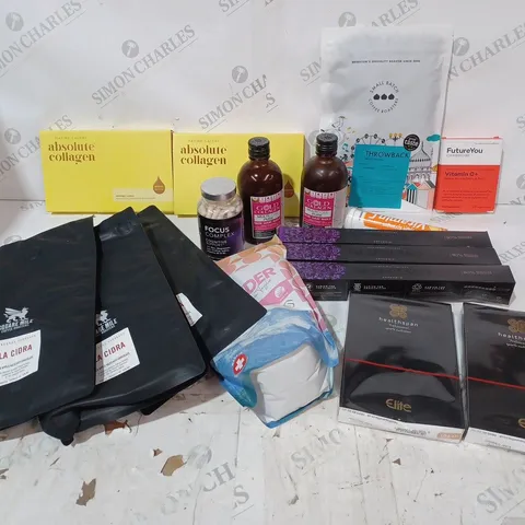 17 ASSORTED ITEMS TO INCLUDE: ABSOLUTE COLLAGEN, LA CIDRA, VITAMIN C ETC