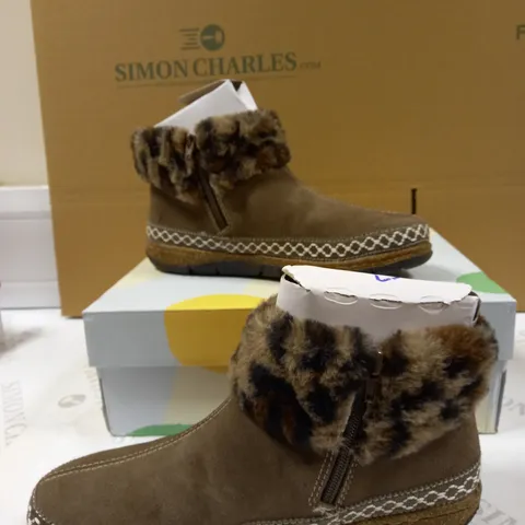 EARTH ORIGINS EMMALYN SUEDE HOUSE BOOTIE SLIPPER SIZE 6