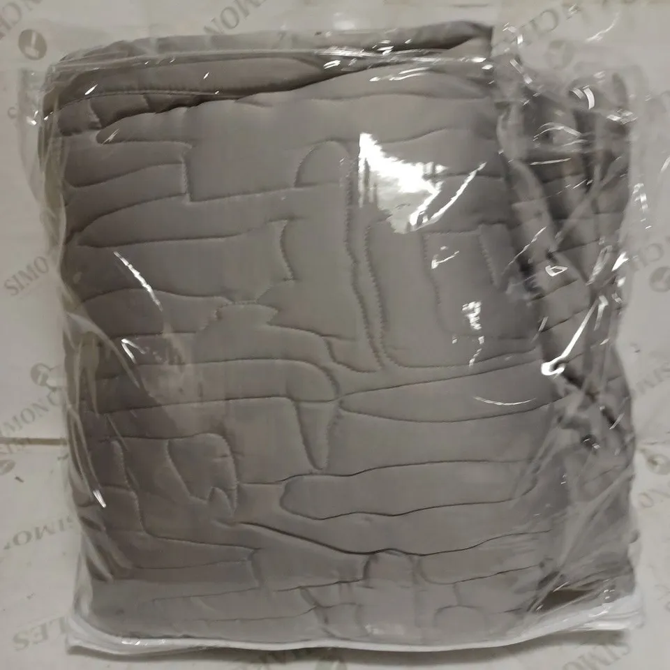 FINEST BED LINEN BY KELLY HOPPEN SILVER GREY KING SIZE EMBROIDED SET 