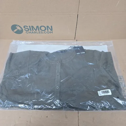 PURE & NATURAL LADIES' OLIVE CREW NECK CARDIGAN UK SIZE 16