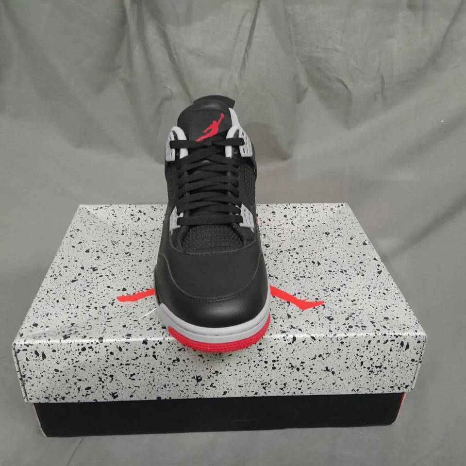 BOXED PAIR OF AIR JORDAN 4 RETRO 'BRED REIMAGINED' SIZE 9