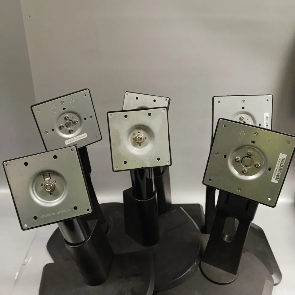 6 X ADJUSTABLE MONITOR STANDS FOR MONITORS TO INCLUDE IIYAMA & LENOVO - COLLECTION ONLY 