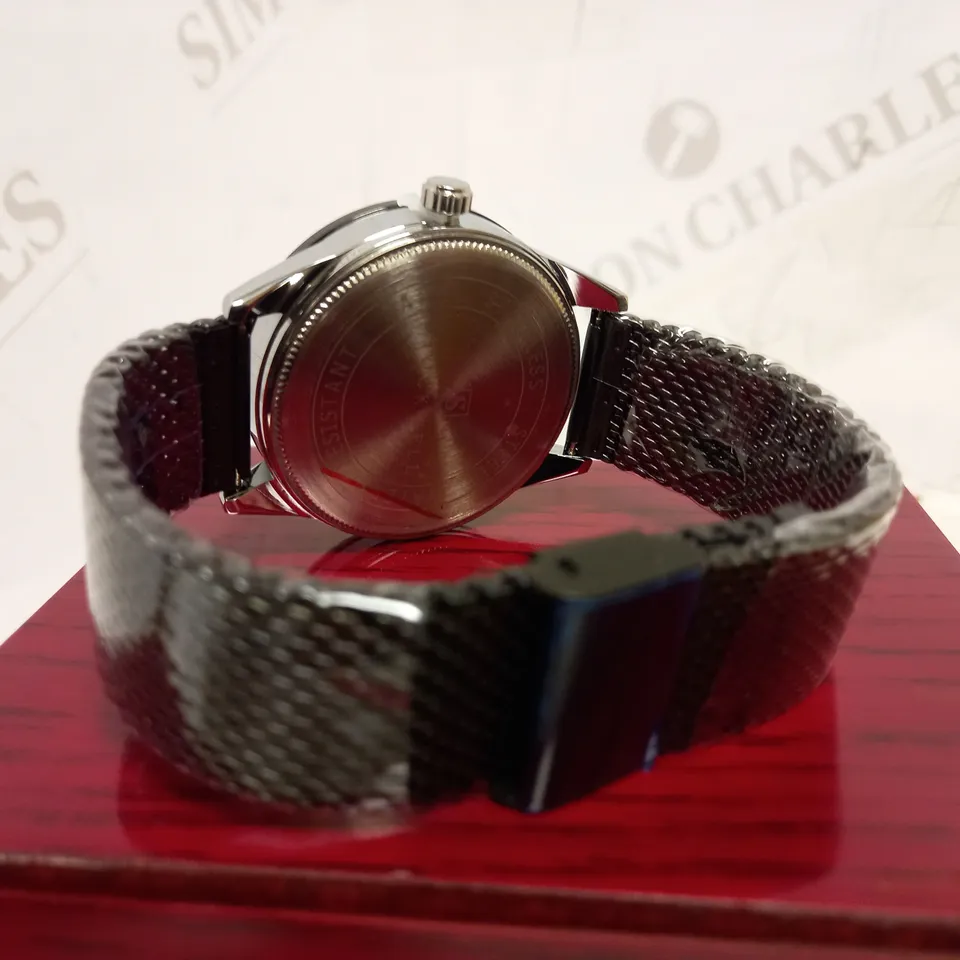 STOCKWELL DATE DIAL MESH STRAP WRISTWATCH RRP £650