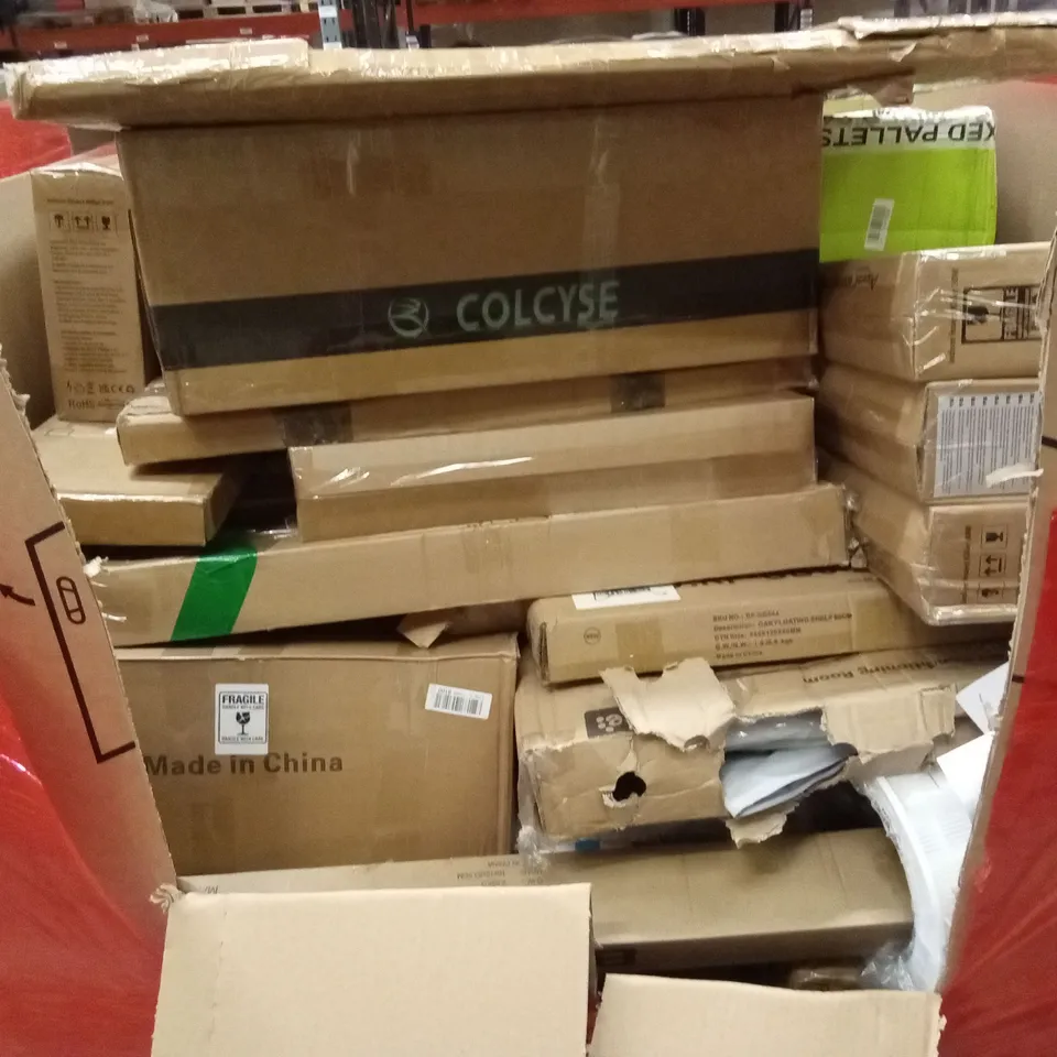 PALLET OF ASSORTED HOUSEHOLD GOODS AND PRODUCTS TO INCLUDE; A LARGE NUMBER OF INDOOR INSECT KILLERS, BOXED FURNITURE ETC