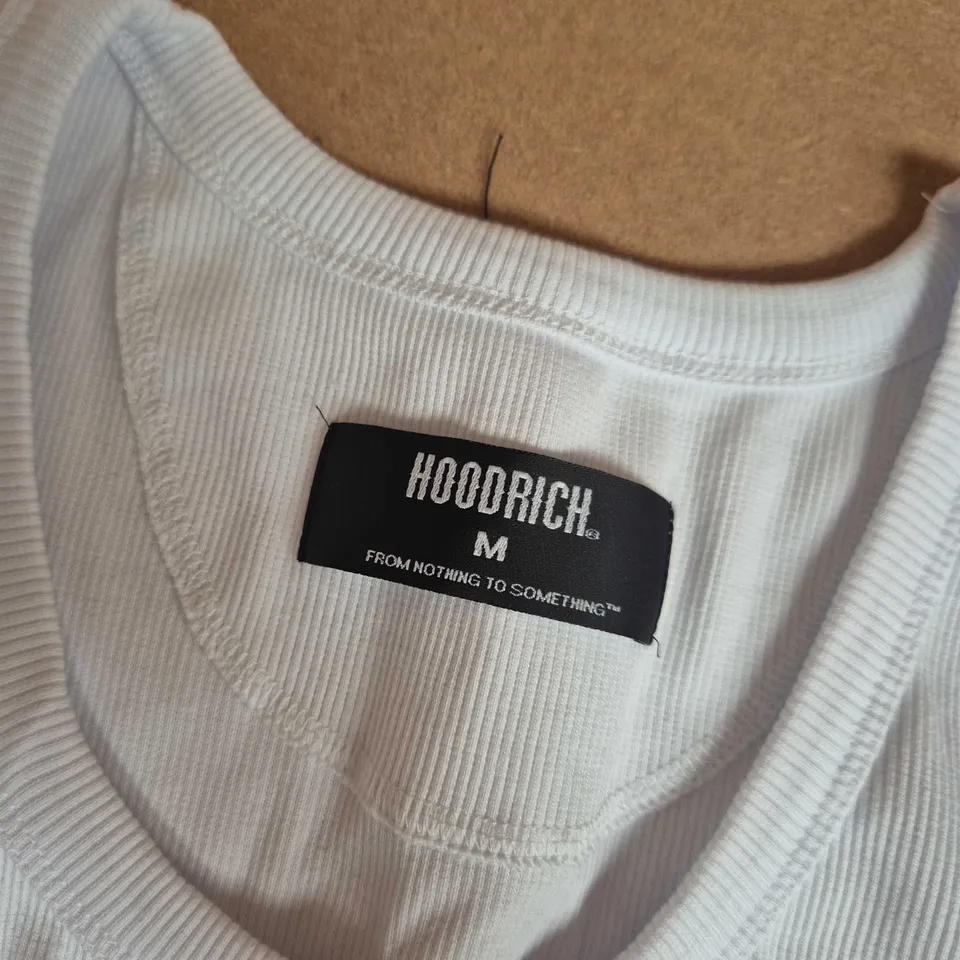 HOODRICH WHITE RIBBED TANK TOP – SIZE M