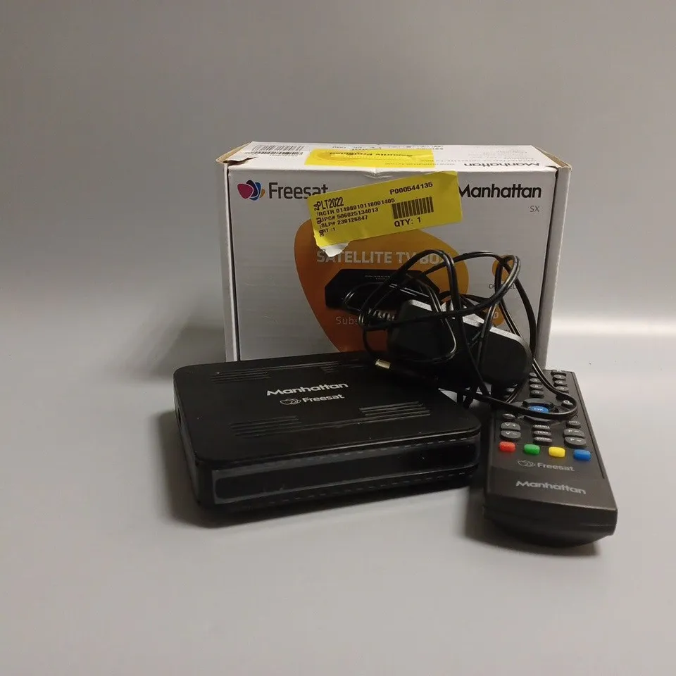 BOXED MANHATTAN FREESAT SATELLITE TV BOX 